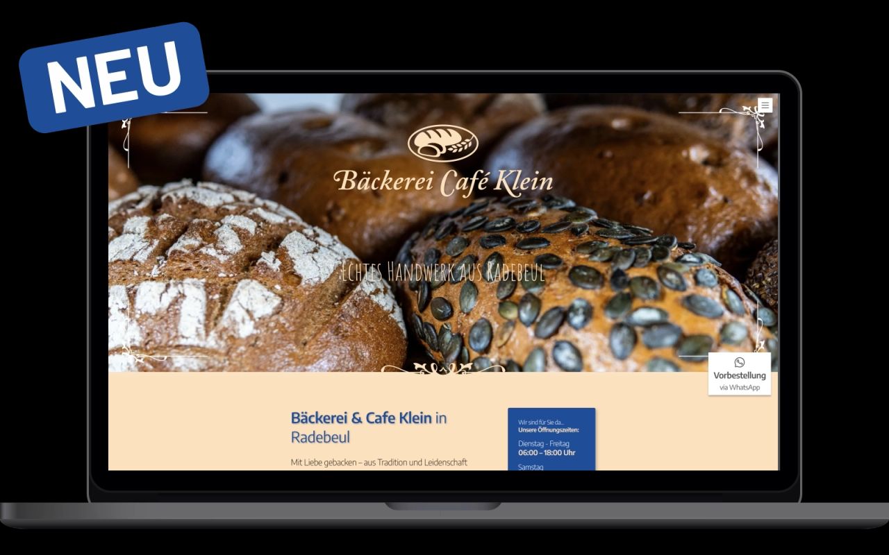 baeckerei-cafe-klein.de Website Referenz baeckerei-cafe-klein.de