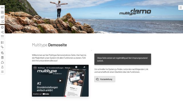 Multitype Demoseite für Vertrieb und Kunden